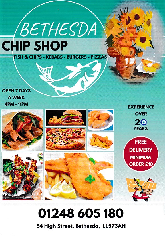 Menu of Bethesda Chip Shop