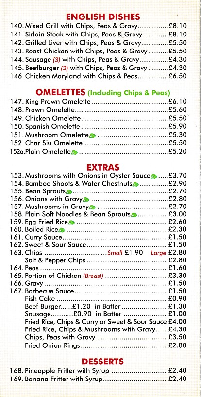 Menu of China City Takeaway in Penrhosgarnedd, Bangor