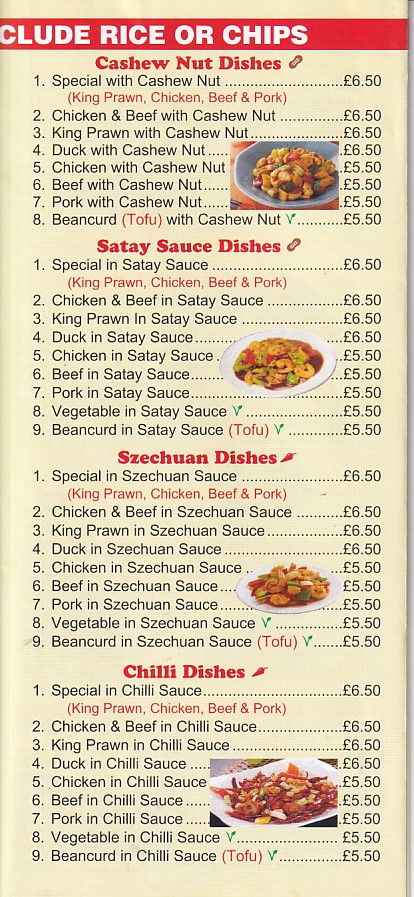 Menu of Ying Wah Chinese in Bangor