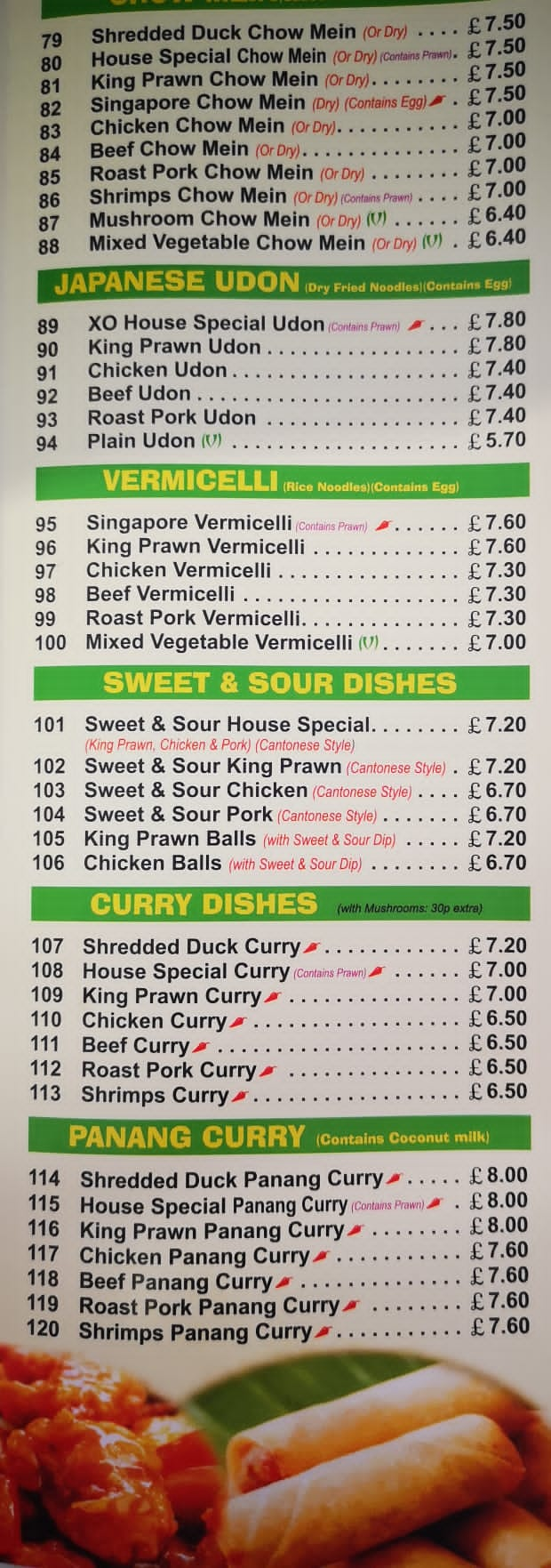 Menu of Lucky Fish Bar, Chinese takeaway in Caernarfon